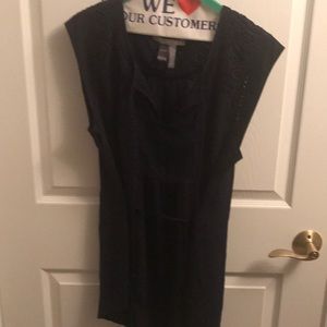 Navy maternity blouse